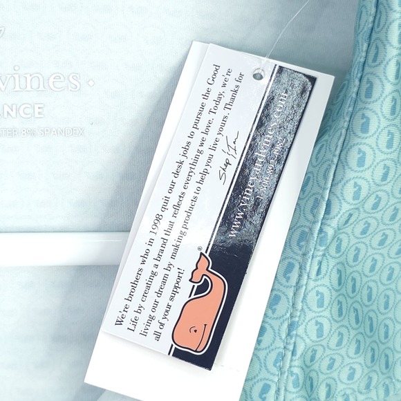 Vineyard Vines Performance Men's XXL Golf Shirt‎ Polo Micro Whale AOP Aqua NWT - Picture 5 of 11